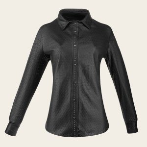 Camisola en piel genuina de ovino para dama