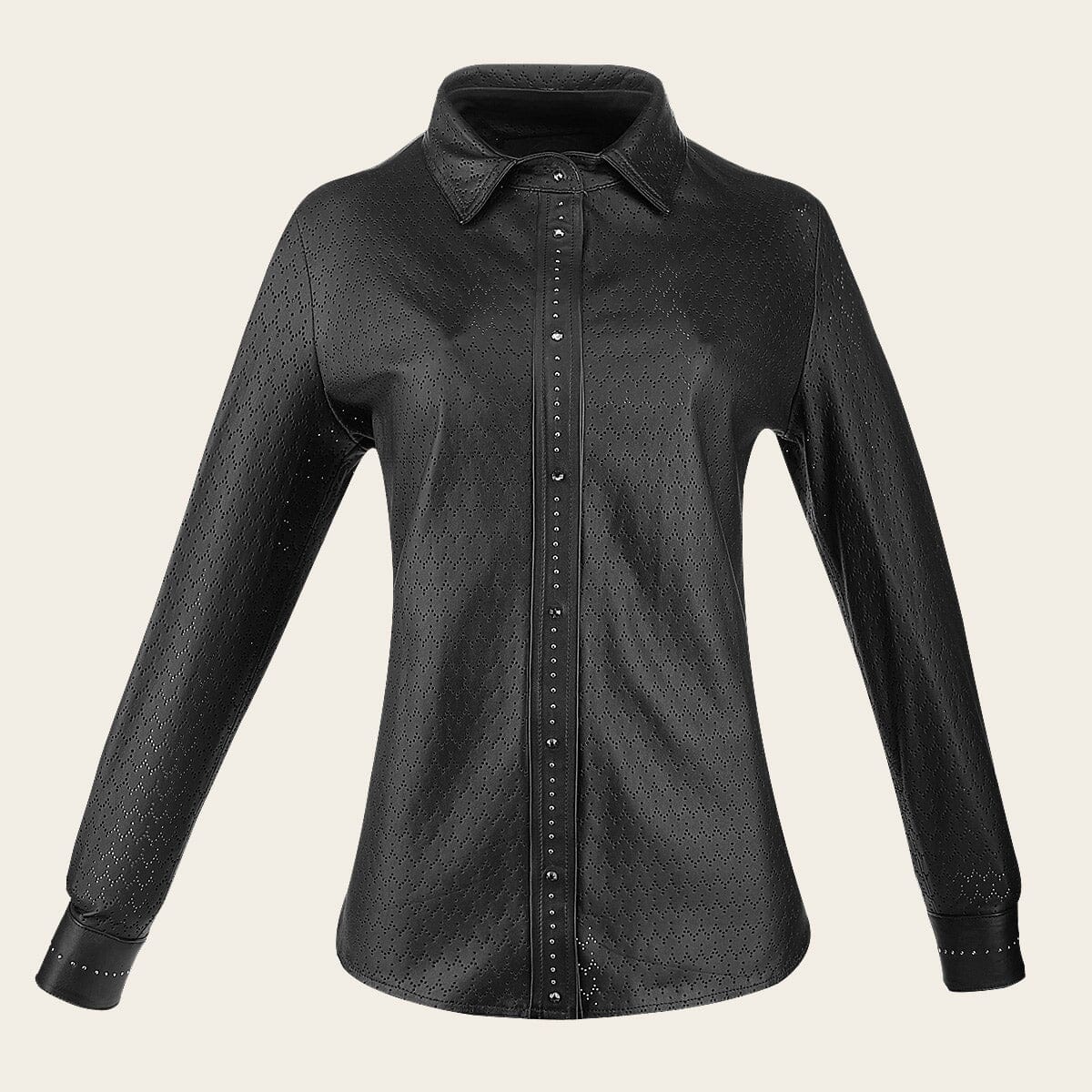 Camisola en piel genuina de ovino para dama