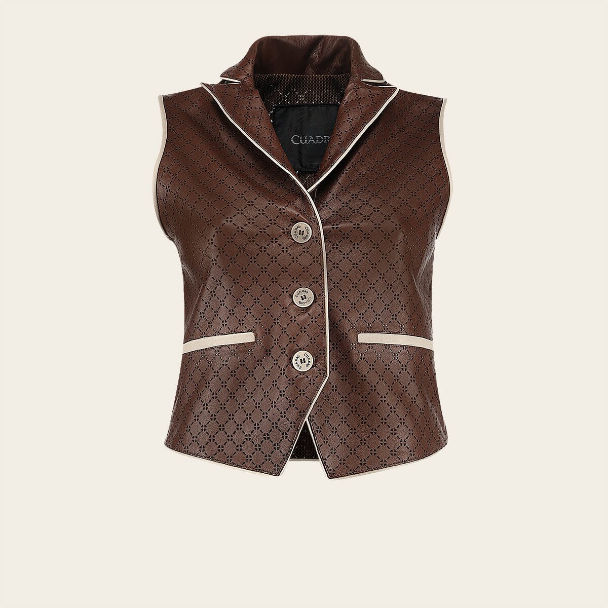 Chaleco en piel genuina de cordero para dama - Imagen 4