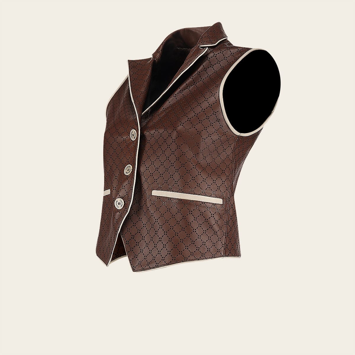 Chaleco en piel genuina de cordero para dama - Imagen 6