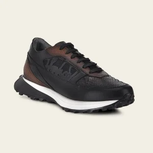 Tenis en piel genuina de pitón para caballero