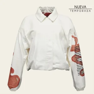 Chamarra en piel genuina de cordero para dama