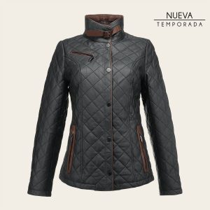 Chamarra en piel genuina de cordero para dama