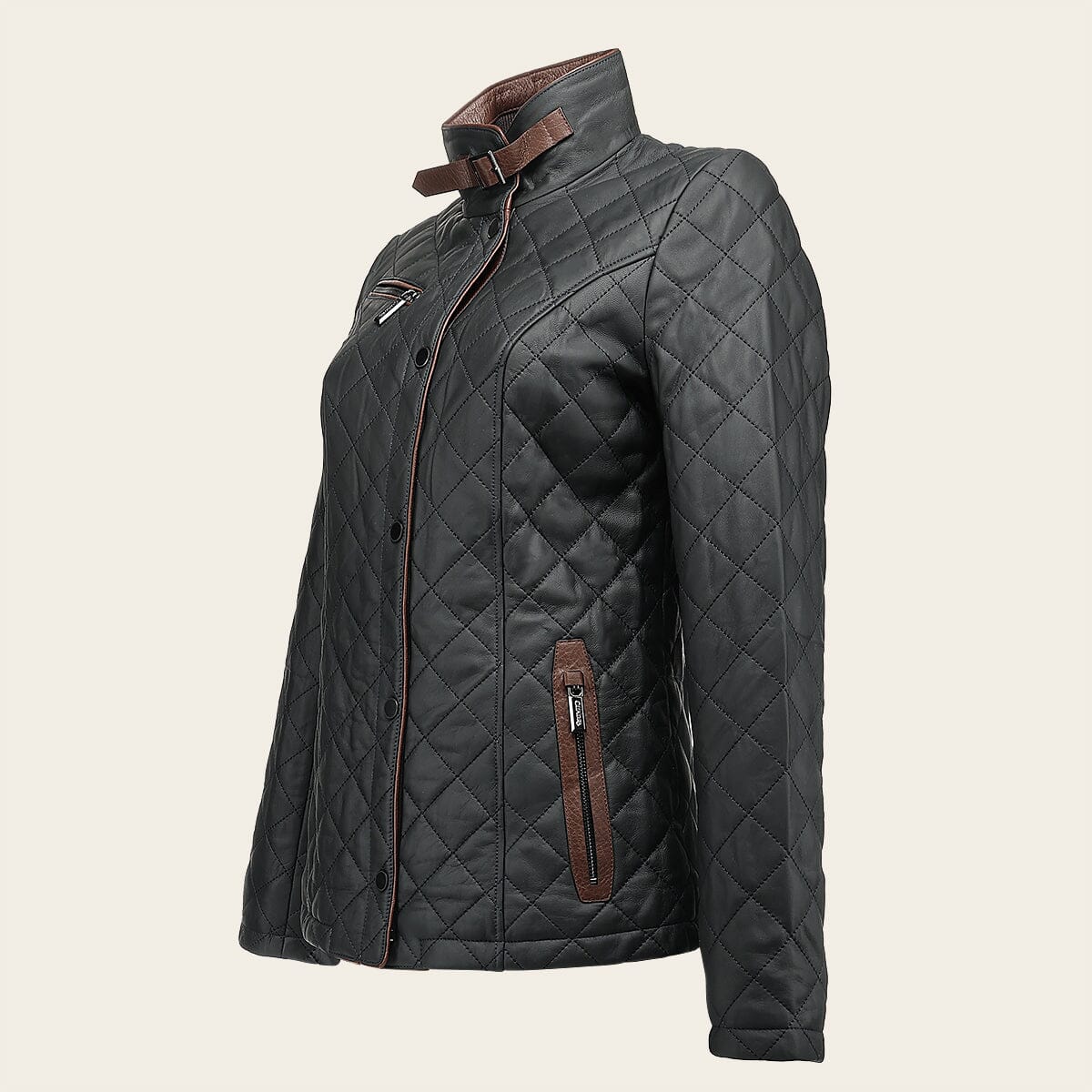 Chamarra en piel genuina de cordero para dama - Imagen 4