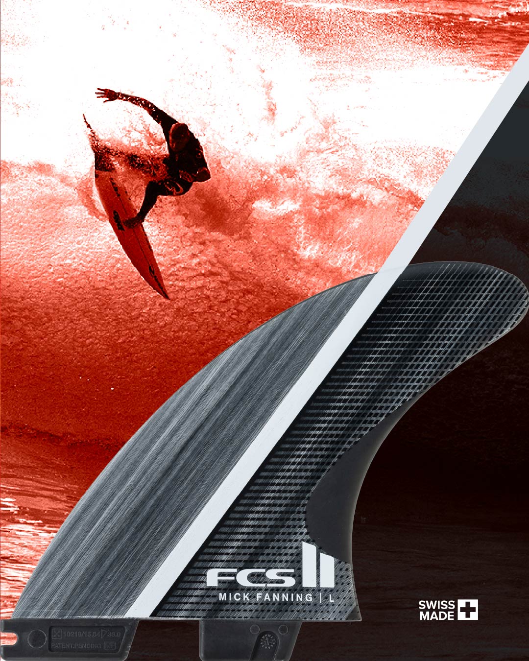 FCS II MICK FANNING GLASS FIBRE FUSION TRI-SET |QUILLAS MF GFF SWISS MADE - Imagen 6