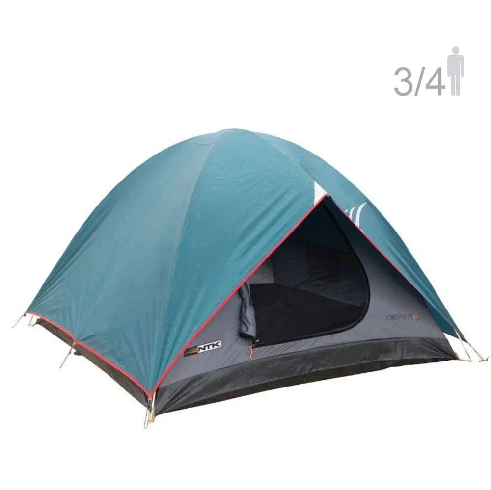 NTK Tienda de Campaña Resistente 100% Impermeable para 3 a 4 Personas Acampada al Aire Libre y Senderismo Tamaño 210 x 210 x 135