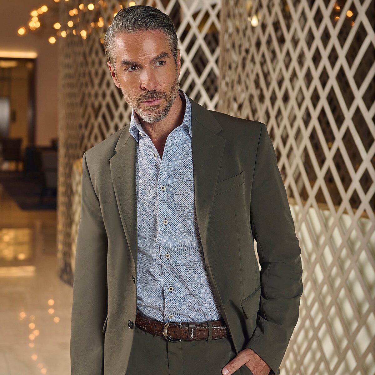 Cinturón casual en piel genuina para caballero - Imagen 4