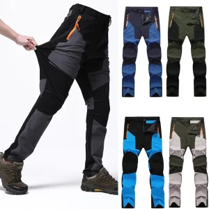 Pantalones de Trekking para hombre, pantalón táctico de secado rápido, Delgado, elástico, para acampar, pescar, escalada de montaña, ciclismo
