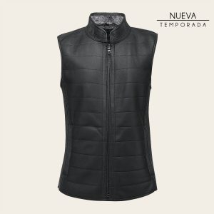 Chaleco en piel genuina de ovino para caballero