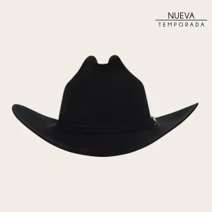 Sombrero Cuadra en pelo genuino de castor con diamantes