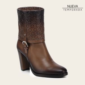 Botín de vestir en piel genuina para dama