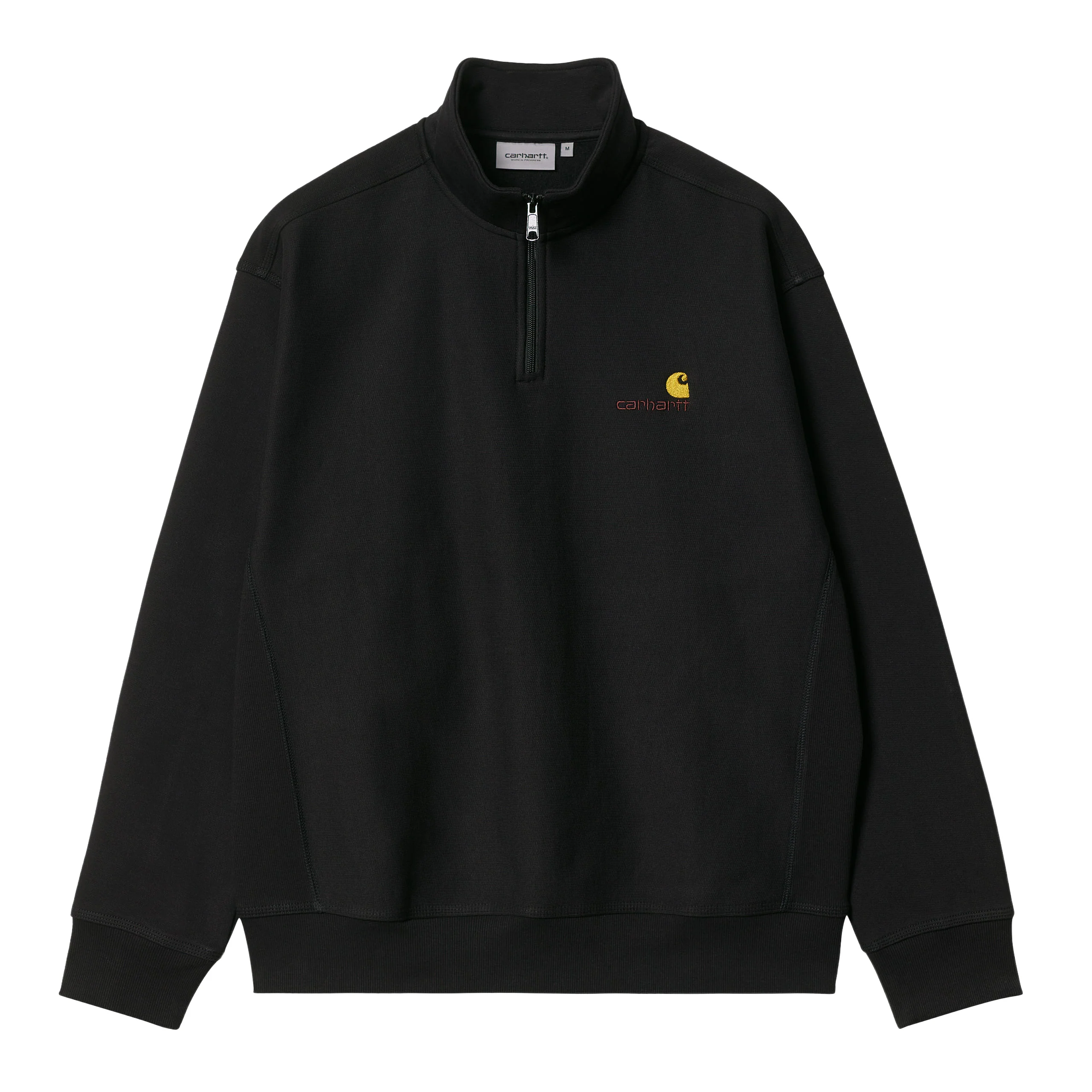 CARHARTT WIP HALF ZIP AMERICAN SCRIPT SWEAT | SUDADERA CON MEDIA CREMALLERA Y CUELLO ALTO - Imagen 6
