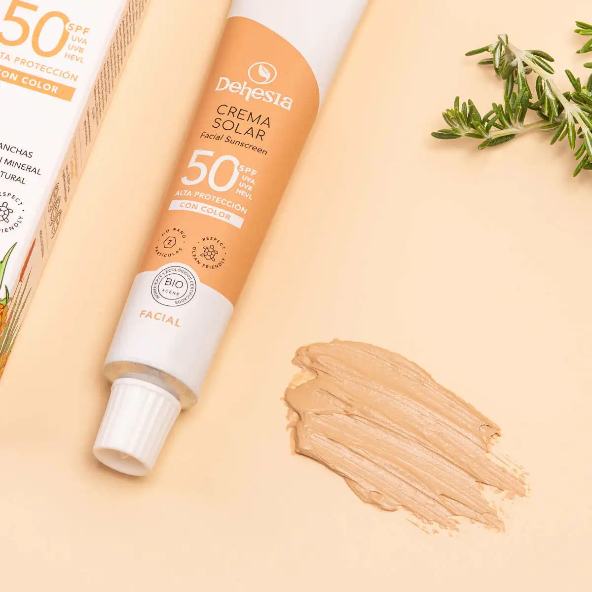 Crema Facial Solar BIO SPF 50 con Color – DEHESIA - Imagen 4