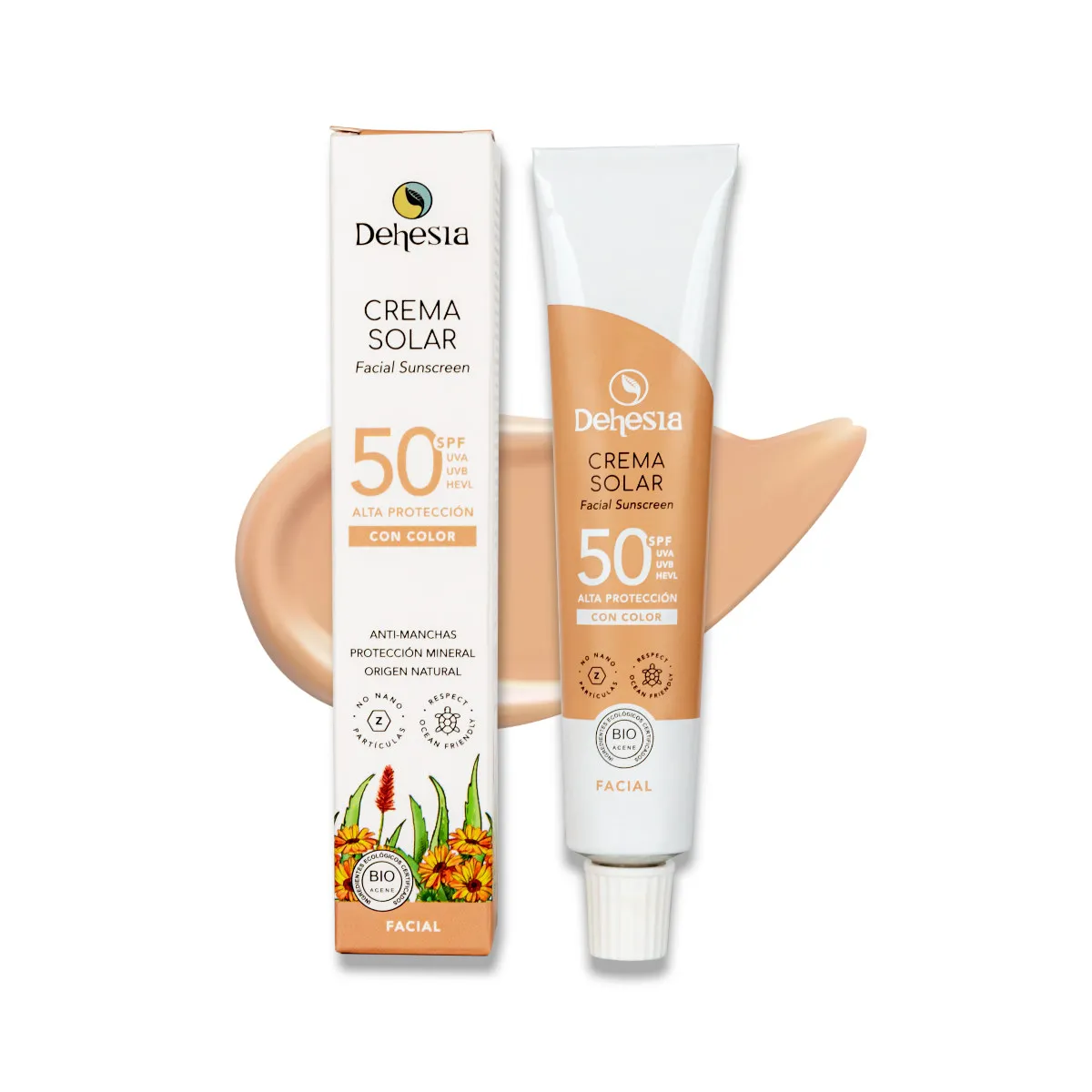 Crema Facial Solar BIO SPF 50 con Color – DEHESIA - Imagen 2