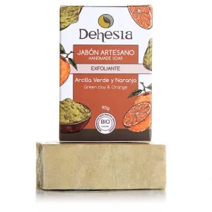 Jabón Artesano EXFOLIANTE BIO con Arcilla Verde y Naranja